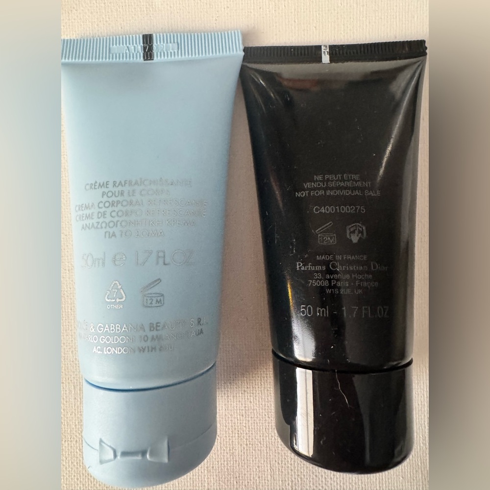 Luxe Set: Dior Sauvage After Shave Balm and D&G Light Blue Body Cream (New) - Picture 2 of 4